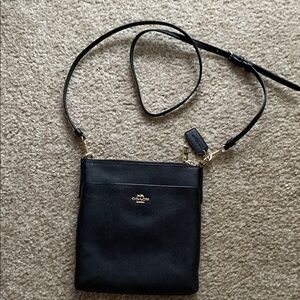 Coach Black Leather Shoulder Bag
